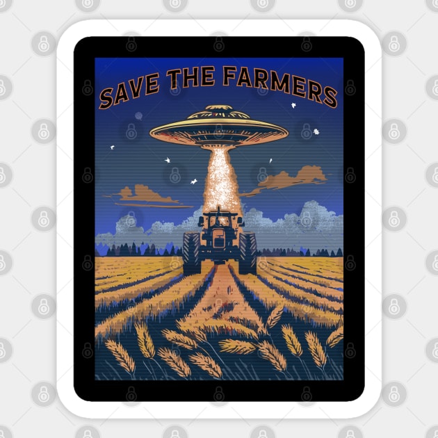 Save The Farmers Sticker by Midcenturydave